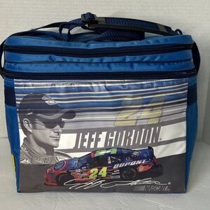 Jeff Gordon Lunch Box #24 Dupont Chevy Race Car Driver Blue Insulated W Strap